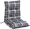 vidaXL - Stoelkussens - 6 - st - lage - rug - ruitpatroon - oxford - stof - grijs