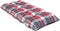 vidaXL - Stoelkussens - 6 - st - lage - rug - ruitpatroon - oxford - stof - rood