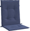 vidaXL - Stoelkussens - 6 - st - lage - rug - stof - marineblauw