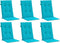 vidaXL - Stoelkussens - hoge - rugleuning - 6 - st - stof - turquoise