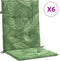 vidaXL - Stoelkussens - lage - rug - 6 - st - bladpatroon - stof