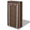 vidaXL - Stoffen - schoenenrek - met - hoes - 58 - x - 28 - x - 106 - cm - bruin
