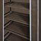 vidaXL - Stoffen - schoenenrek - met - hoes - 58 - x - 28 - x - 106 - cm - bruin