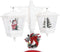 vidaXL - Straatlantaarn - met - kerstman - 81x40x188 - cm - PVC - wit - en - rood