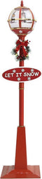 vidaXL - Straatlantaarn - met - kerstman - LED - 175 - cm