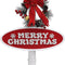 vidaXL - Straatlantaarn - met - kerstman - LED - 180 - cm