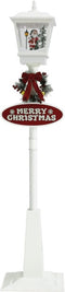 vidaXL - Straatlantaarn - met - kerstman - LED - 180 - cm