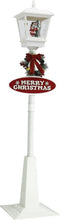 vidaXL - Straatlantaarn - met - kerstman - LED - 180 - cm