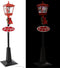 vidaXL - Straatlantaarn - met - kerstman - LED - 180 - cm
