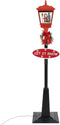 vidaXL - Straatlantaarn - met - kerstman - LED - 180 - cm