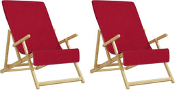 vidaXL - Strandhanddoeken - 2 - st - 400 - g/m² - 60x135 - cm - stof - bordeauxrood
