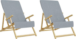 vidaXL - Strandhanddoeken - 2 - st - 400 - g/m² - 60x135 - cm - stof - grijs