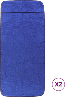 vidaXL - Strandhanddoeken - 2 - st - 400 - g/m² - 60x135 - cm - stof - koningsblauw