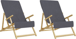 vidaXL - Strandhanddoeken - 2 - st - 400 - g/m² - 60x135 - cm - stof - antracietkleurig