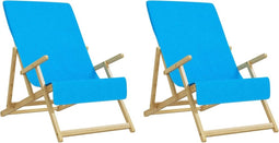 vidaXL - Strandhanddoeken - 2 - st - 400 - g/m² - 60x135 - cm - stof - turquoise