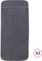 vidaXL - Strandhanddoeken - 2 - st - 400 - g/m² - 60x135 - cm - stof - antracietkleurig