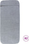 vidaXL - Strandhanddoeken - 2 - st - 400 - g/m² - 60x135 - cm - stof - grijs