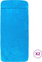 vidaXL - Strandhanddoeken - 2 - st - 400 - g/m² - 60x135 - cm - stof - turquoise