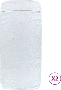 vidaXL - Strandhanddoeken - 2 - st - 400 - g/m² - 75x200 - cm - stof - wit