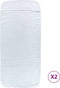 vidaXL - Strandhanddoeken - 2 - st - 400 - g/m² - 75x200 - cm - stof - wit