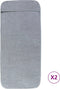 vidaXL - Strandhanddoeken - 2 - st - 400 - g/m² - 75x200 - cm - stof - grijs