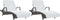 vidaXL - Strandhanddoeken - 2 - st - 400 - g/m² - 75x200 - cm - stof - wit