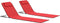 vidaXL - Strandmatten - inklapbaar - 2 - st - staal - en - stof - rood