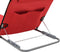 vidaXL - Strandmatten - inklapbaar - 2 - st - staal - en - stof - rood