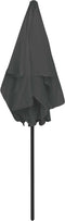 vidaXL - Strandparasol - 180x120 - cm - antracietkleurig