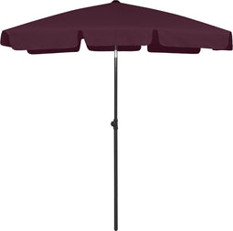 vidaXL - Strandparasol - 180x120 - cm - bordeauxrood