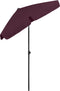 vidaXL - Strandparasol - 180x120 - cm - bordeauxrood
