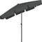 vidaXL - Strandparasol - 200x125 - cm - antracietkleurig