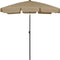 vidaXL - Strandparasol - 200x125 - cm - taupe