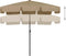 vidaXL - Strandparasol - 200x125 - cm - taupe