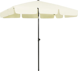 vidaXL - Strandparasol - 200x125 - cm - zandgeel