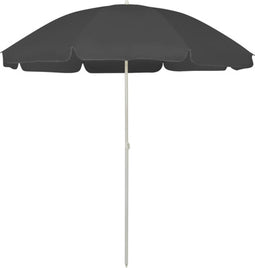 vidaXL - Strandparasol - 240 - cm - antracietkleurig