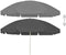 vidaXL - Strandparasol - 240 - cm - antracietkleurig
