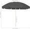 vidaXL - Strandparasol - 240 - cm - antracietkleurig