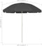 vidaXL - Strandparasol - 240 - cm - antracietkleurig