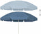 vidaXL - Strandparasol - 240 - cm - blauw