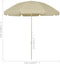 vidaXL - Strandparasol - 240 - cm - zandgeel