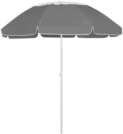 vidaXL - Strandparasol - 300 - cm - antracietkleurig