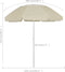 vidaXL - Strandparasol - 300 - cm - zandgeel