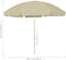 vidaXL - Strandparasol - 300 - cm - zandgeel