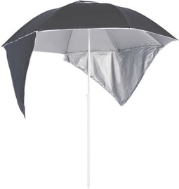vidaXL - Strandparasol - met - zijwanden - 215 - cm - antracietkleurig