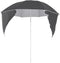 vidaXL - Strandparasol - met - zijwanden - 215 - cm - antracietkleurig