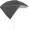 vidaXL - Strandparasol - met - zijwanden - 215 - cm - antracietkleurig