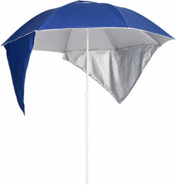 vidaXL - Strandparasol - met - zijwanden - 215 - cm - blauw