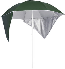 vidaXL - Strandparasol - met - zijwanden - 215 - cm - groen