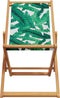 vidaXL - Strandstoel - inklapbaar - bladpatroon - eucalyptushout - en - stof